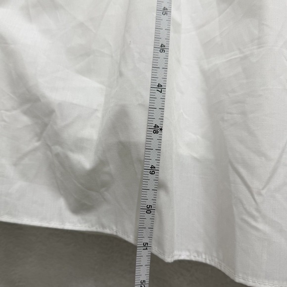 En Saison Smocked Midi Dress Size Small Milkmaid French Cottagecore White Black - Picture 6 of 8